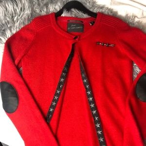 Scotch & Soda Maison Scotch Red Elbow Pad Cardigan
